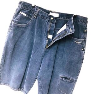 VTG Davoucci Baggy Demin Shorts Wide Leg Y2K Hip Hop 90's Streetwear Mens 42 39